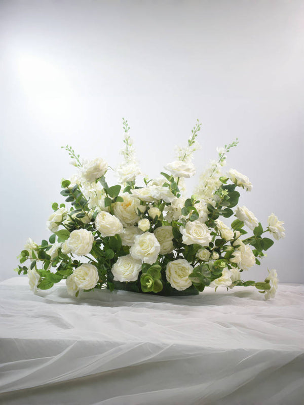 White Green Artificial Flower Wedding Aisle Decor 1